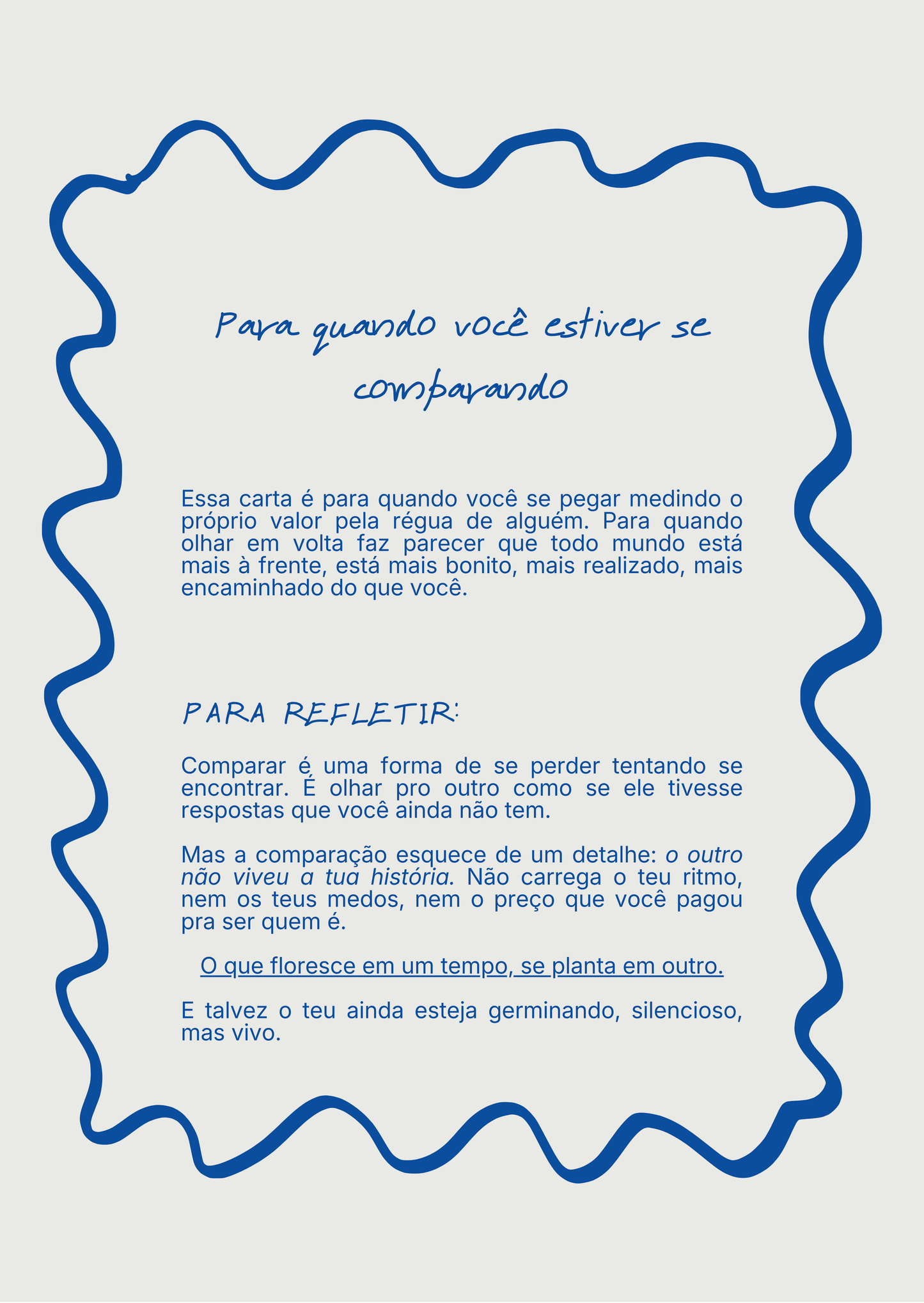 Para quando você estiver...